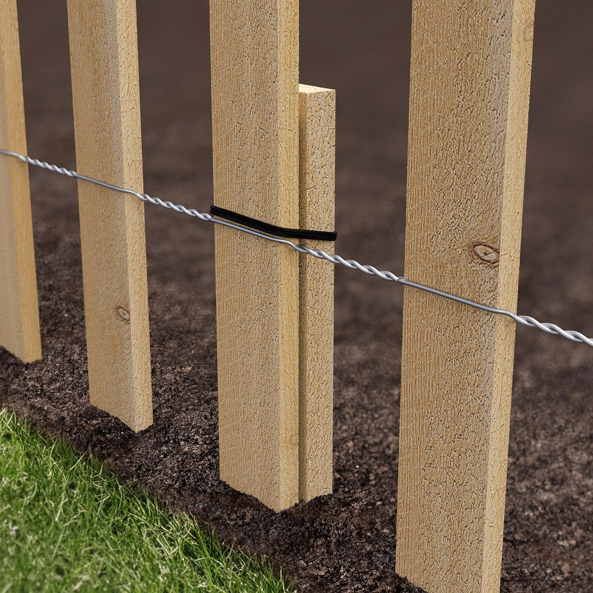 Greenes Fence Cedar Wood Garden Picket Fence 16" H x 8' L (6-Pack, 48' Total)