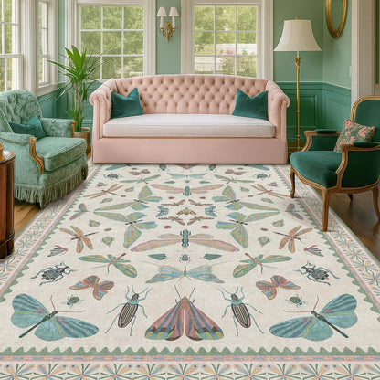 Sage Green Rugs for Bedroom Under Bed - 6x9 Area Rug for Living Room, Dining Room, Kids Playroom