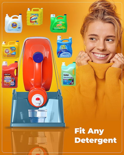 TidyFriend Laundry Detergent Holder Stand with Tray, Laundry Detergent Stand with Non-Slip Rubber