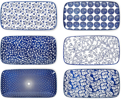 Selamica Ceramic Serving Platters, 12 Inch Serving Trays for Party Entertaining, Large Rectangular