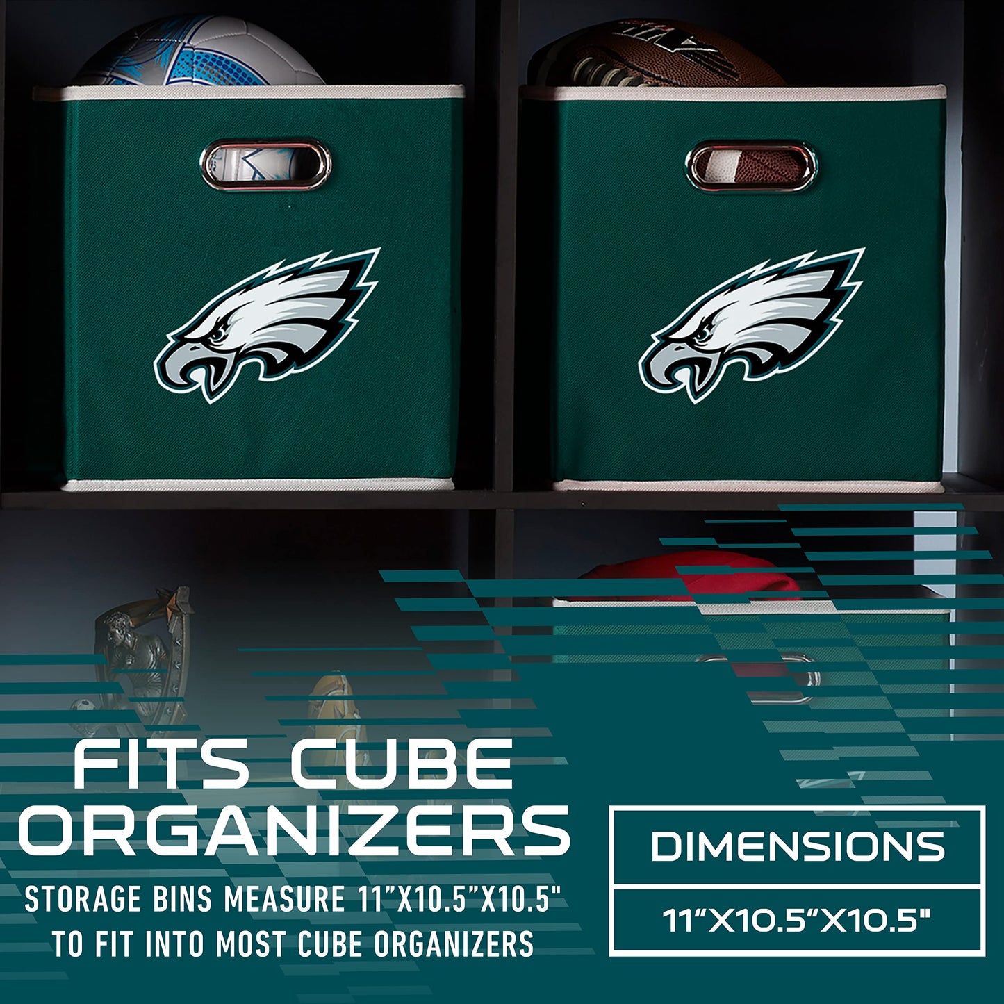 Franklin Sports NFL Philadelphia Eagles Collapsible Storage Bin