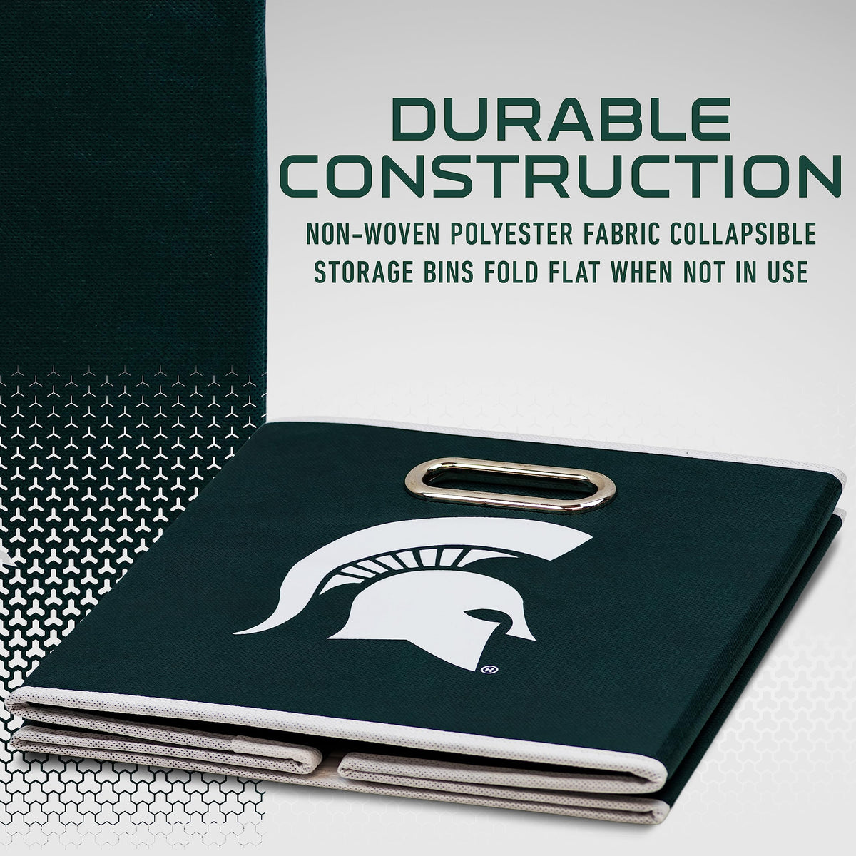Franklin Sports NCAA Storage Bin - Cube Organizer - Michigan State