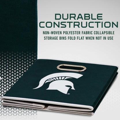 Franklin Sports NCAA Storage Bin - Cube Organizer - Michigan State