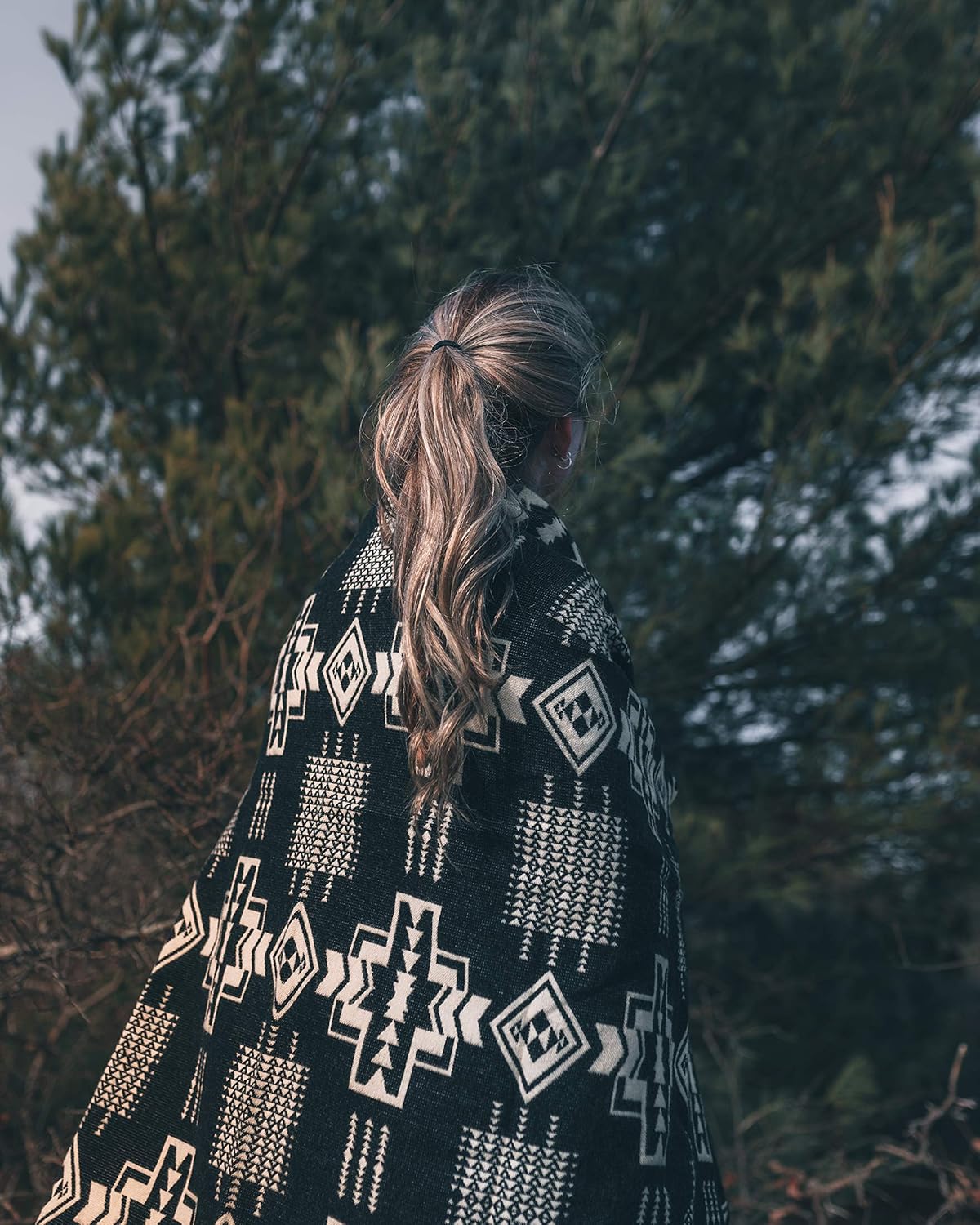 Inca Aztec Throw, Queen, King Blanket | Southwest Indian Navajo Boho Style | Native Cover for