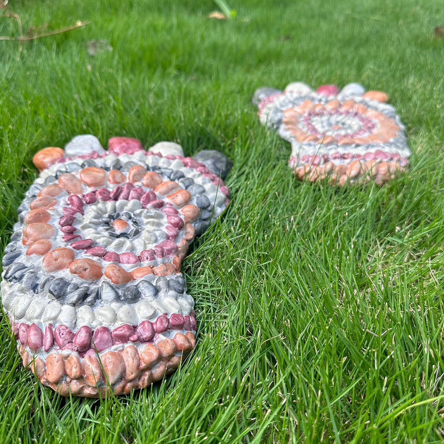 Garden Stepping Stones - Decorative Garden Stones for Patio, Deck, Garden or Sidewalk Faux