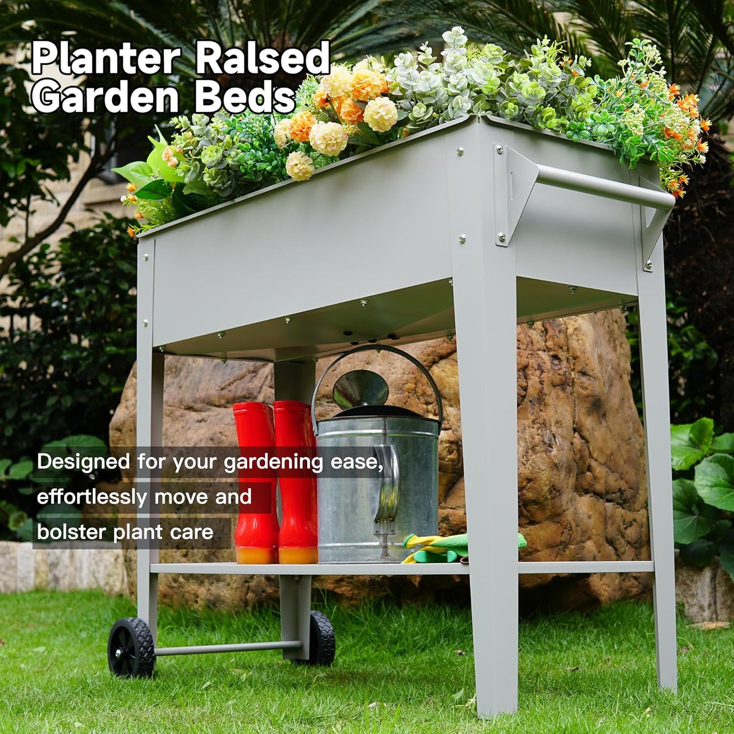 𝐑𝐚𝐢𝐬𝐞𝐝 𝐆𝐚𝐫𝐝𝐞𝐧 𝐁𝐞𝐝 𝐎𝐮𝐭𝐝𝐨𝐨𝐫 Elevate Herb Garden Planter Box Outdoor Raised