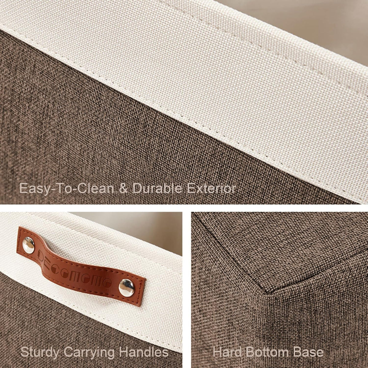 DECOMOMO Storage Baskets for Shelves - Fabric Closet Organizers and Storage Bins, Perfect Baskets
