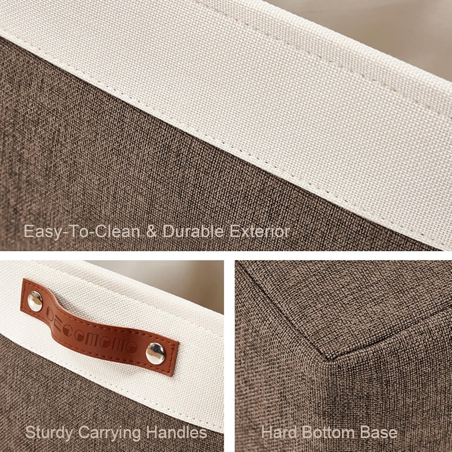 DECOMOMO Storage Bins Fabric Storage Baskets for Shelves, Linen Closet Organization Toys Nursery