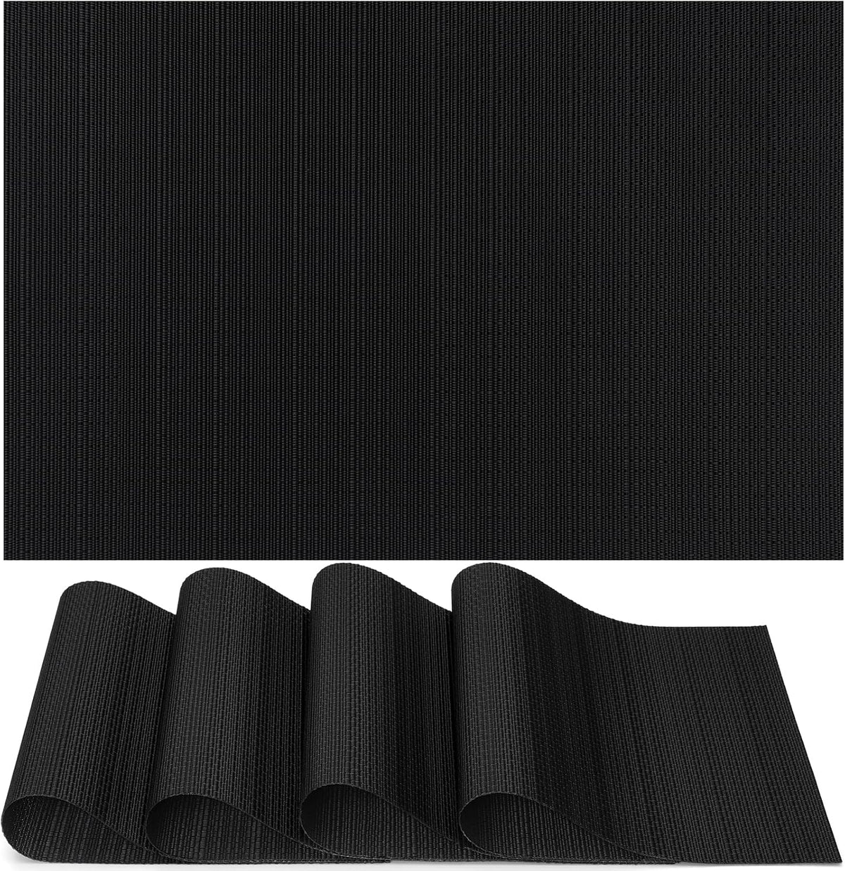 Myir JUN Placemats Set of 4, Vinyl Woven Placemats Place Mats Indoor Set of 4 Washable Table Mats