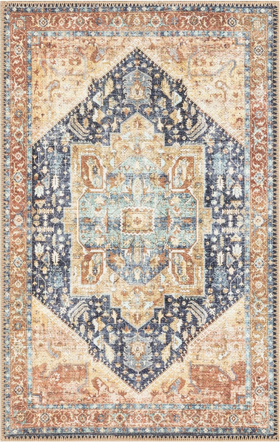 Keen Home Design 2x3 Rug - Machine Washable Entry Rug with Non-Slip Backing, Ideal for Enteryway