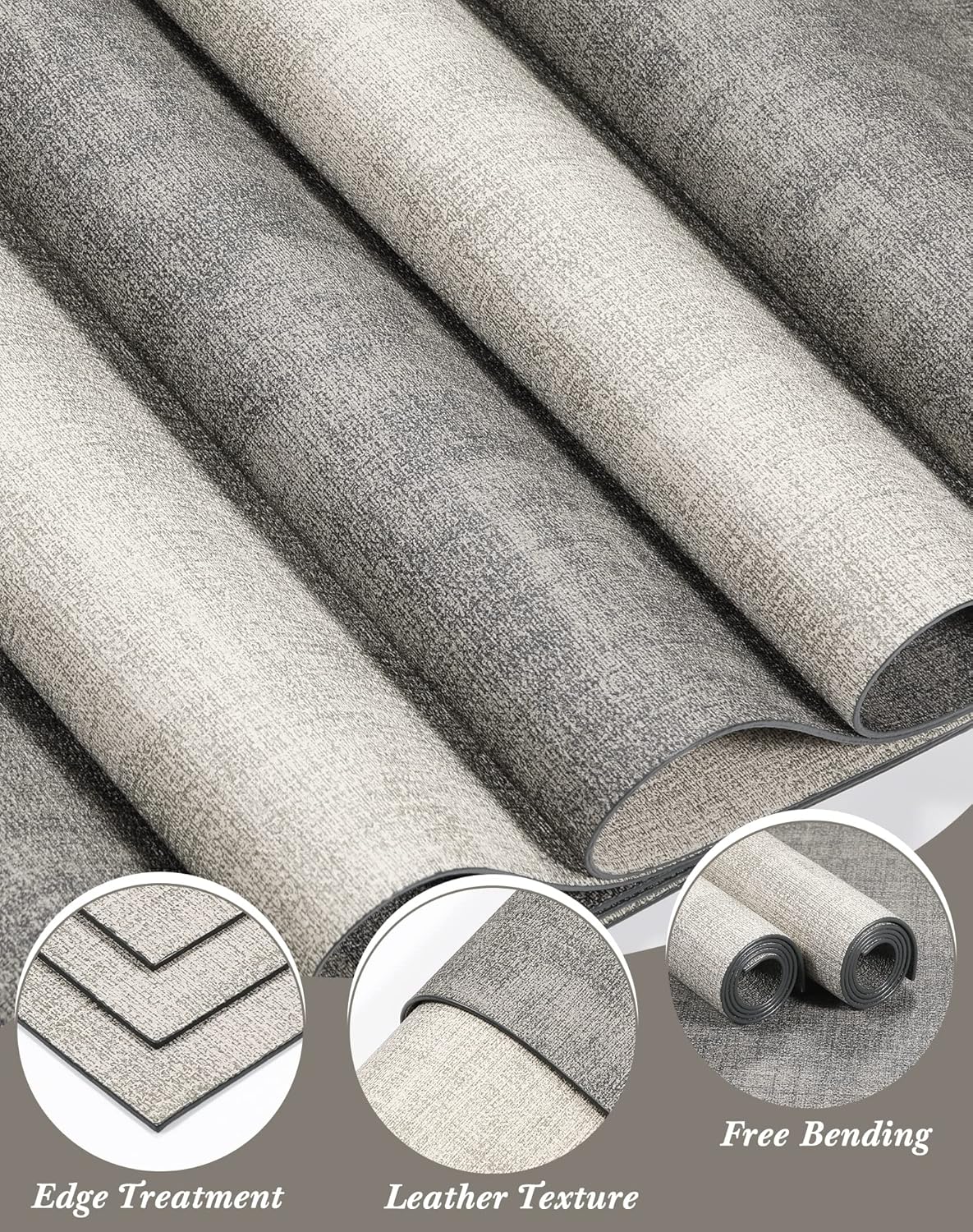 SUEH DESIGN Leather Placemats Set of 6 Reversible Table Mats Heat Resistant Waterproof No-Slip