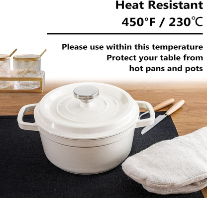Home Brilliant Black Placemats Set of 6 Heat Resistant Dining Table Fall Halloween Place Mats