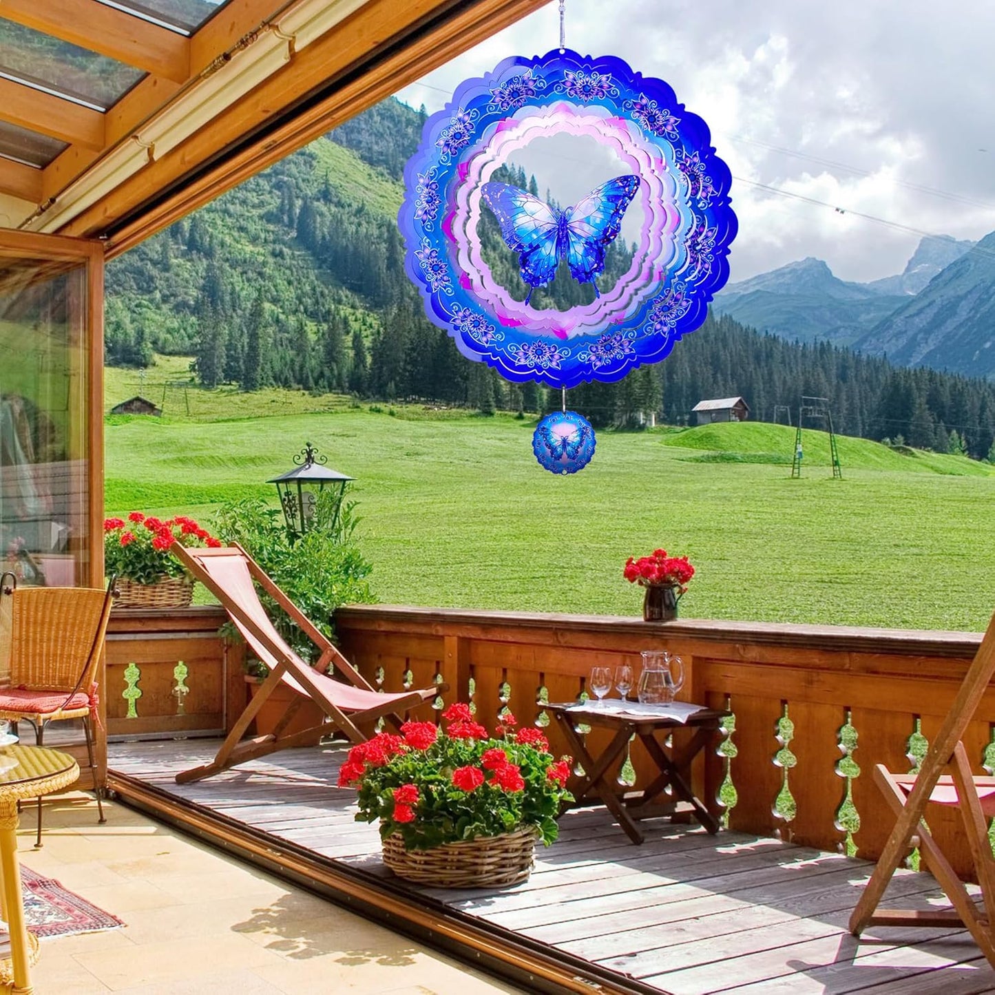 Butterfly Wind Spinners Outdoor,12 Inch Butterfly Gifts for Women Mom Grandma Wife,3D Butterflies