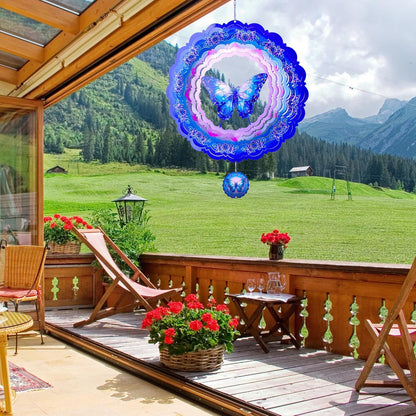 Butterfly Wind Spinners Outdoor,12 Inch Butterfly Gifts for Women Mom Grandma Wife,3D Butterflies