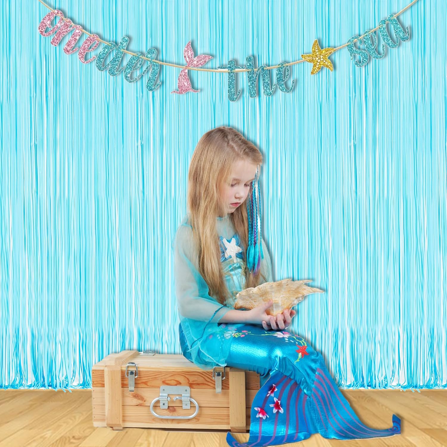 BRAVESHINE Foil Fringe Curtains Party Backdrop - Tinsel Curtain Backdrop Streamers Party Supplies