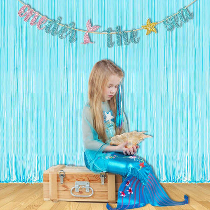 BRAVESHINE Foil Fringe Curtains Party Backdrop - Tinsel Curtain Backdrop Streamers Party Supplies