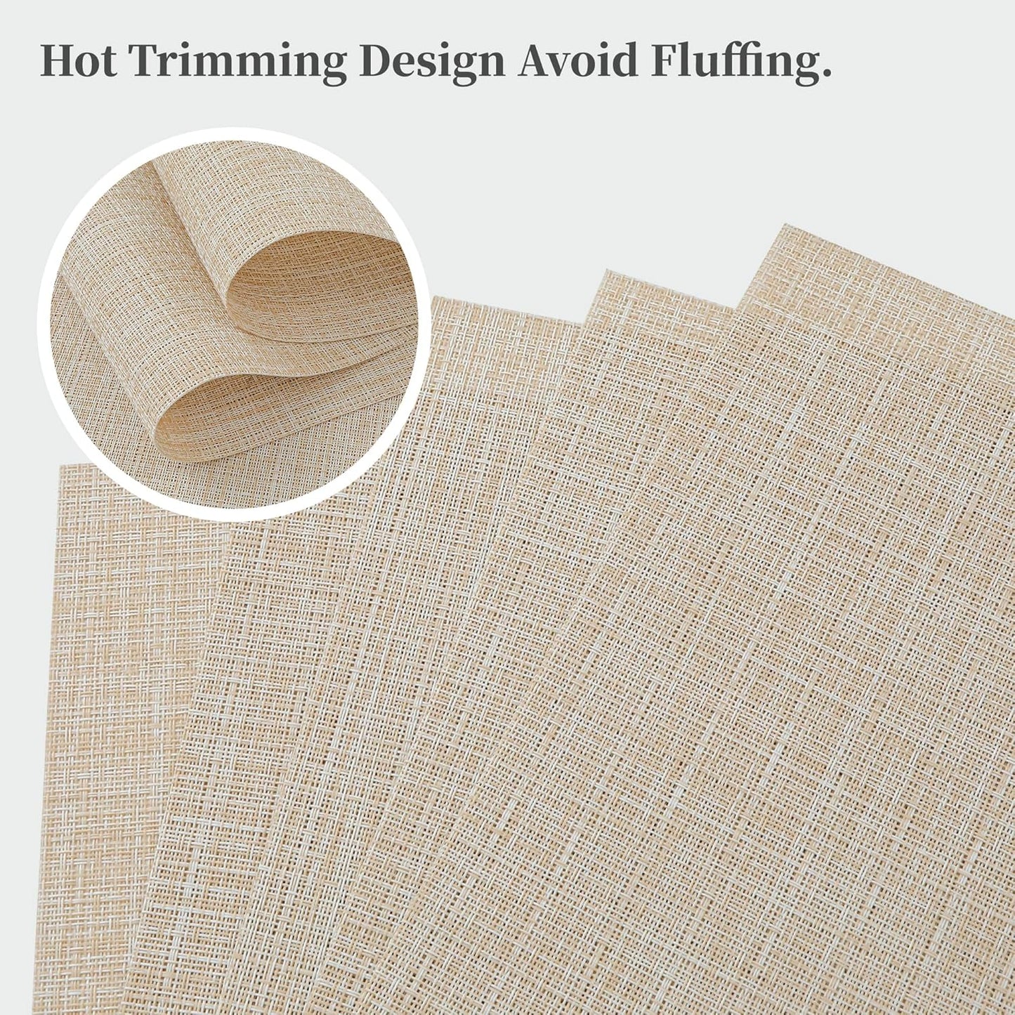 Leetaltree Beige Placemats Set of 20 - Heat Resistant Non-Slip Place mats for Dining Table