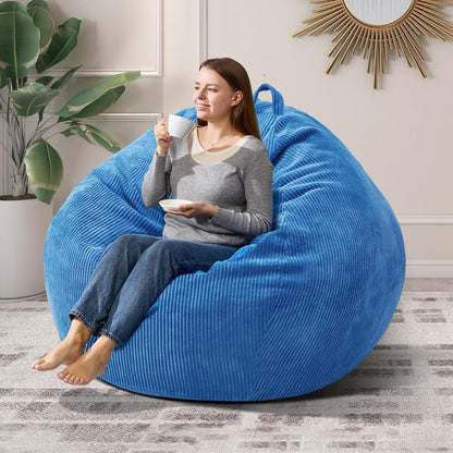 3.5FT Bean Bag Chairs Teardrop Bean Bag Chair for Adults Beanbag Chair with Memory Foam Filled