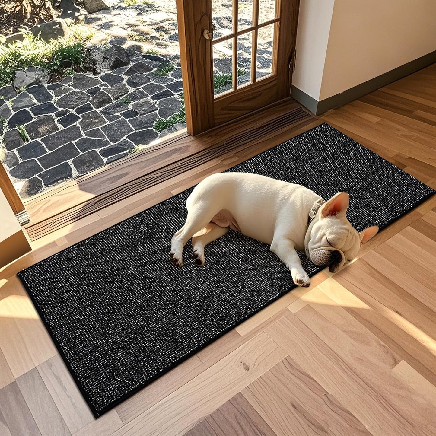 JSEI Dirt Trapper Door Mat 24"x60" Non-Slip Washable Entrance Mat, Dog Doormats, Absorbent &