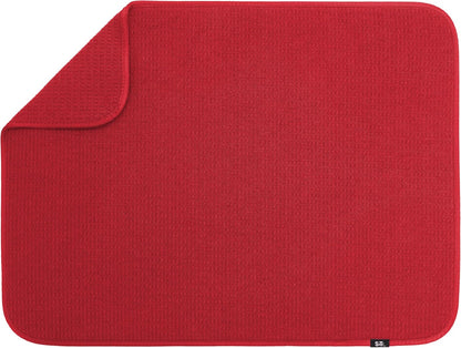 S&T INC. Dish Drying Mat XL, 18” x 24”, Absorbent Microfiber Kitchen Counter Mat, Dish Drying Pad