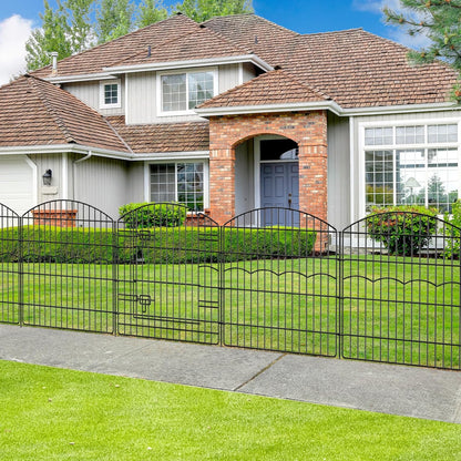 Decorative Garden Fence 12 Panels 26.8ft(L)×32in(H) Garden Fences Animal Barrier Fencing with 11