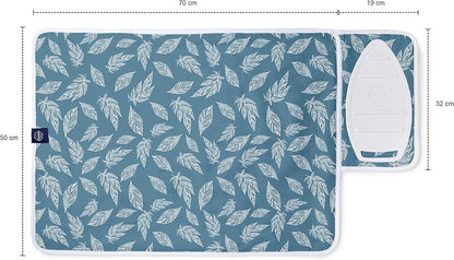 Encasa XO Ironing Mat/Pad (Small 28"x20") with 3mm Padding & Silicone Iron Rest for Steam Pressing