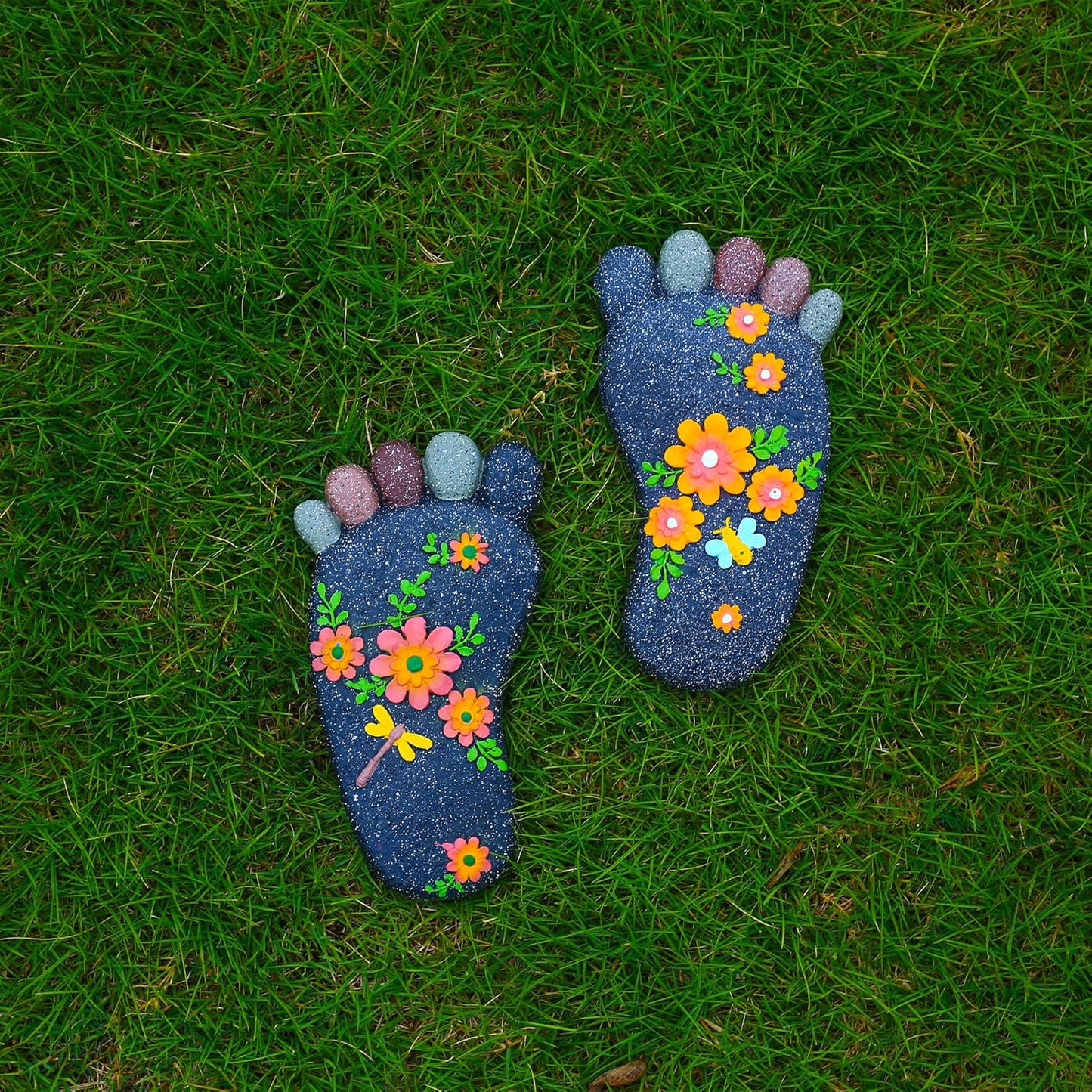 Stepping Stones Garden Decorative Stones for Patio, Deck, Garden or Sidewalk Home Decor Footprint