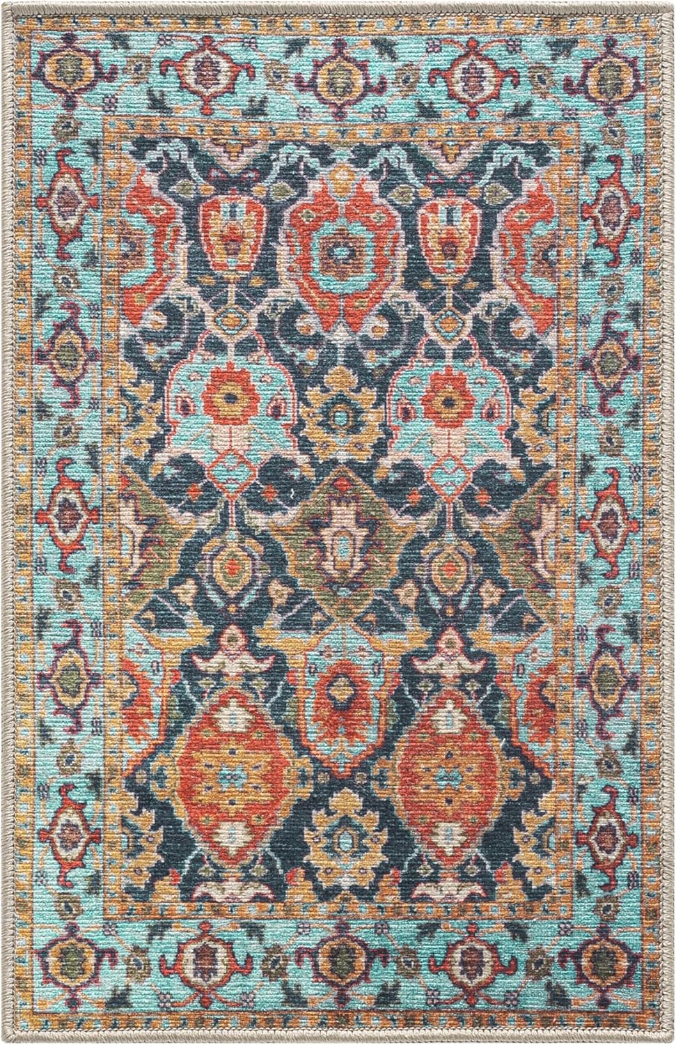 Keen Home Design 2x3 Rug - Machine Washable Entry Rug with Non-Slip Backing, Ideal for Enteryway