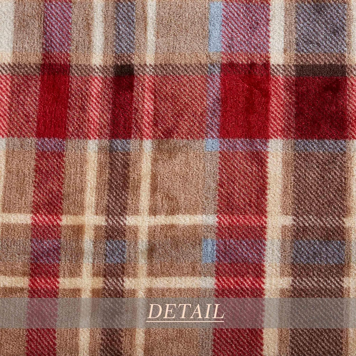 MERRYLIFE Throw Blanket Plaid| Ultra-Plush Soft Colorful Oversized | Decorative Couch Travel