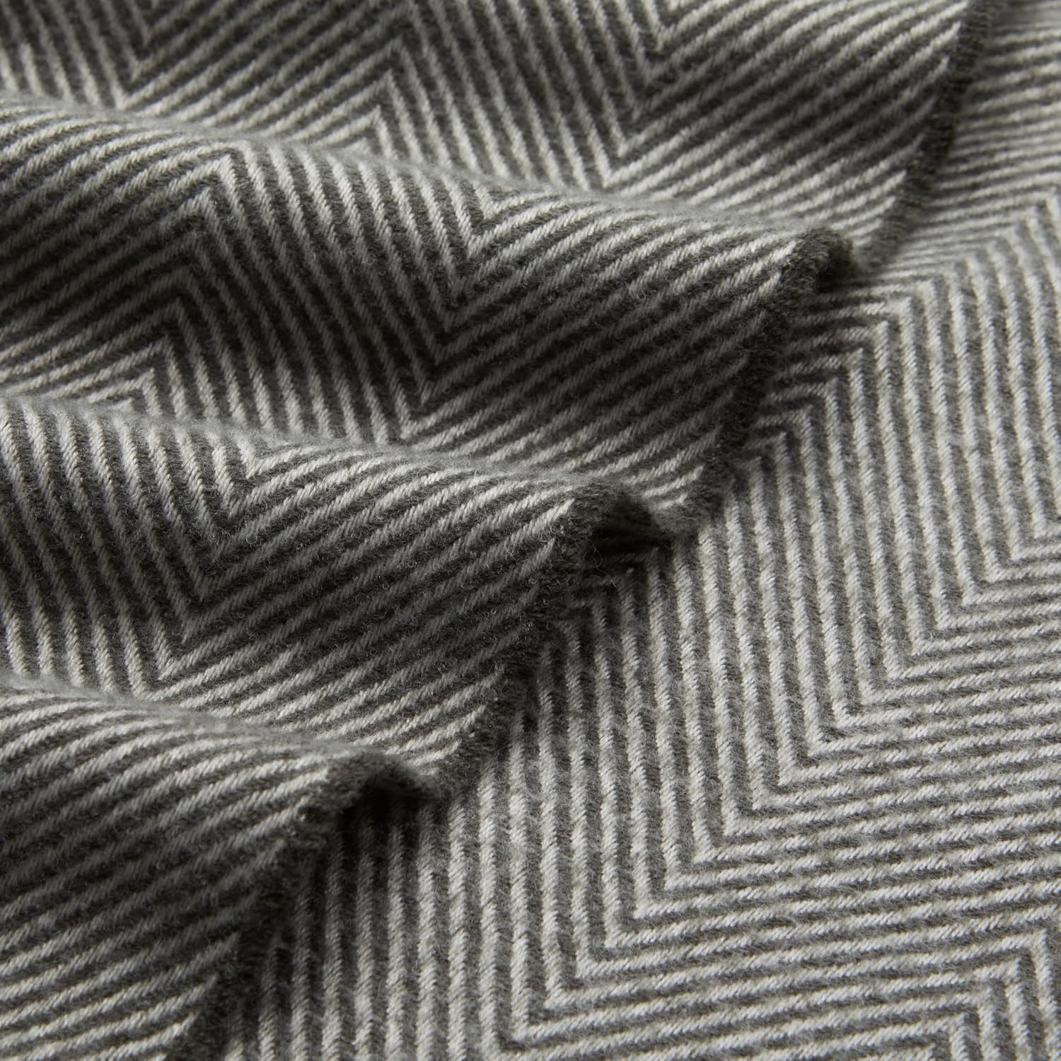 Amazon Basics Cozy Room Décor Throw Blanket, Lightweight, Recycled Polyester, Dark Gray and Light