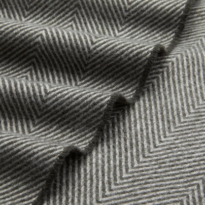 Amazon Basics Cozy Room Décor Throw Blanket, Lightweight, Recycled Polyester, Dark Gray and Light