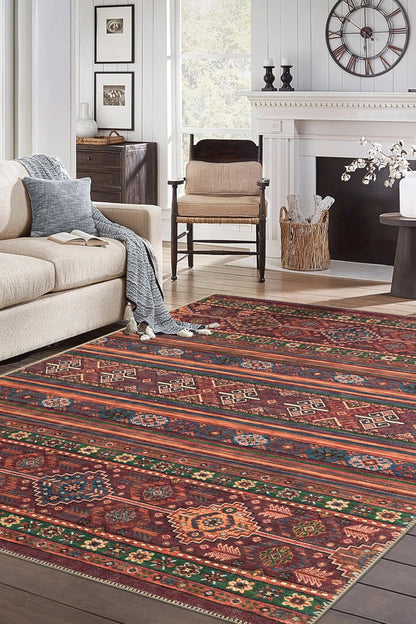 Keen Home Design 9x12 Rug - Machine Washable Area Rug with Non-Slip Backing, Ideal for Living Room