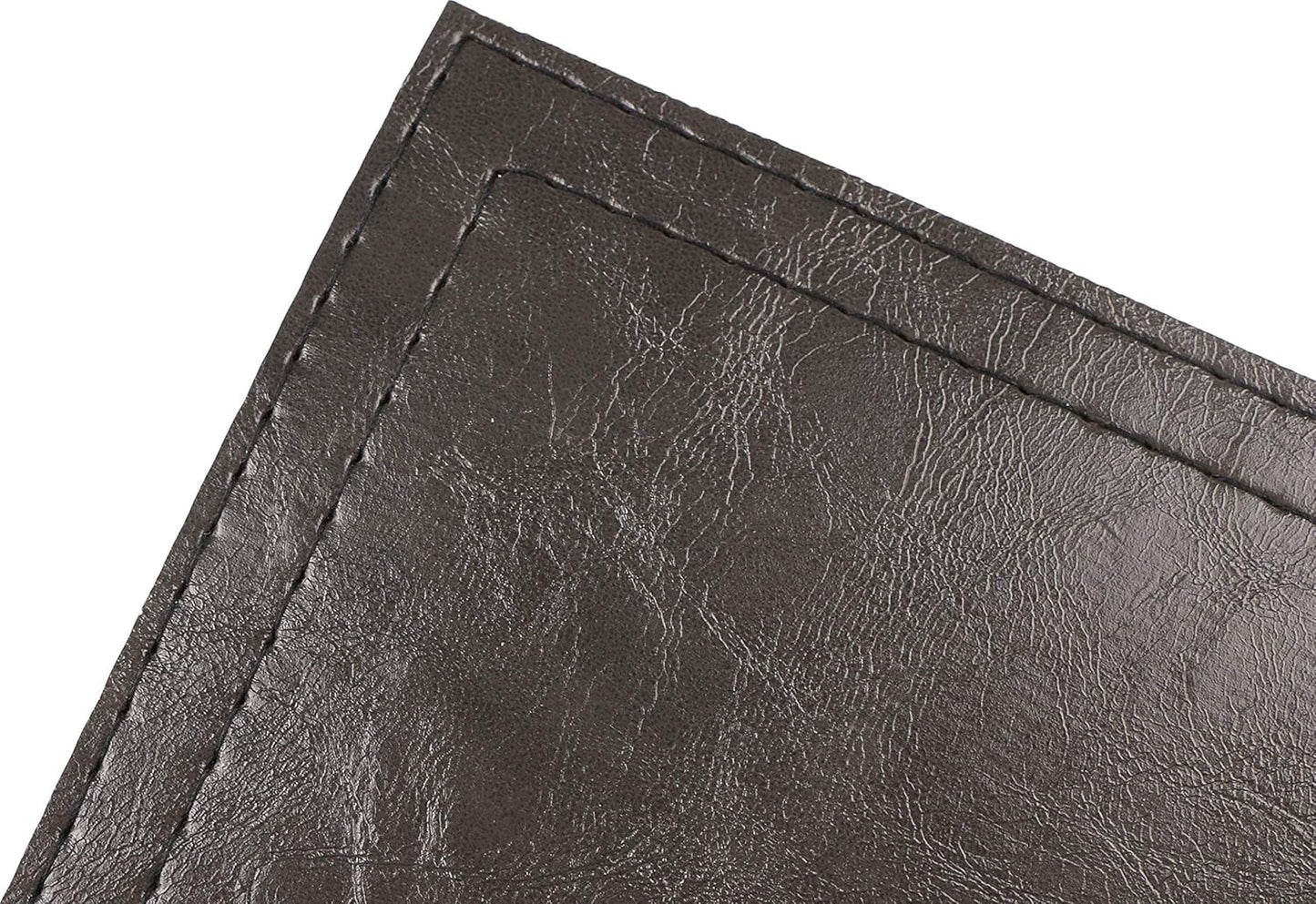 Waterproof PU Placemats, Faux Leather Dinging Table Mat, Set of 4, Easy to Wipe Off Scrub Vinyl