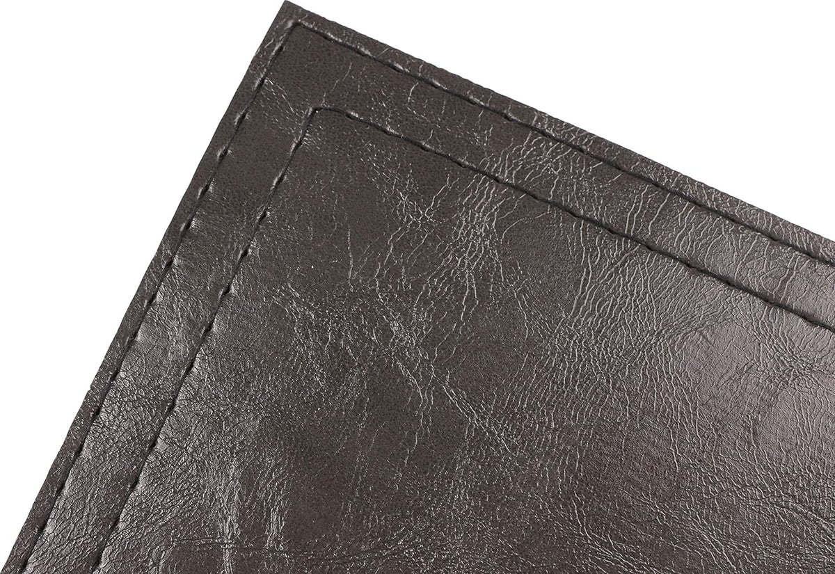 Waterproof PU Placemats, Faux Leather Dinging Table Mat, Set of 4, Easy to Wipe Off Scrub Vinyl