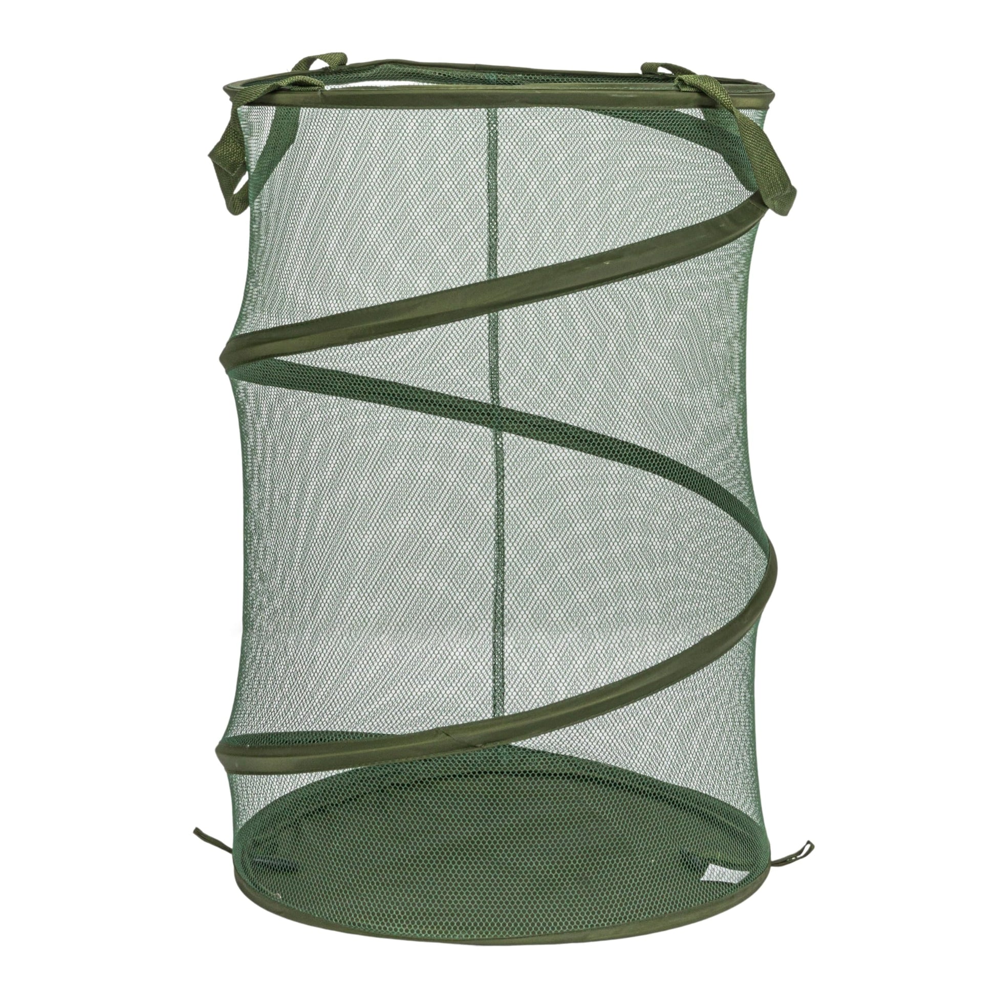 Household Essentials Pop-Up Mesh Laundry Hamper, Olive Green