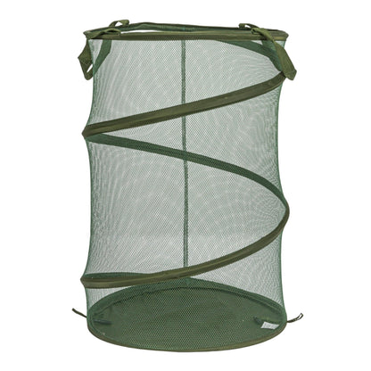 Household Essentials Pop-Up Mesh Laundry Hamper, Olive Green