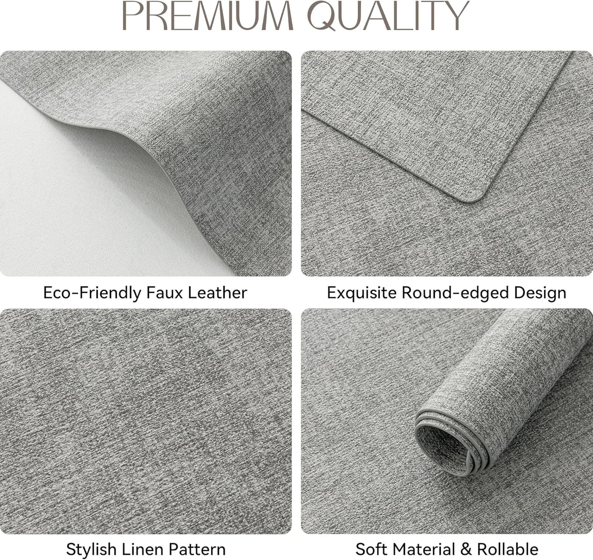 Romanstile Vinyl Placemats Set of 4-12 X 18 Inch - Heat Resistant Place Mats 100% Waterproof