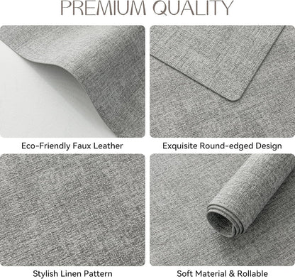 Romanstile Vinyl Placemats Set of 4-12 X 18 Inch - Heat Resistant Place Mats 100% Waterproof