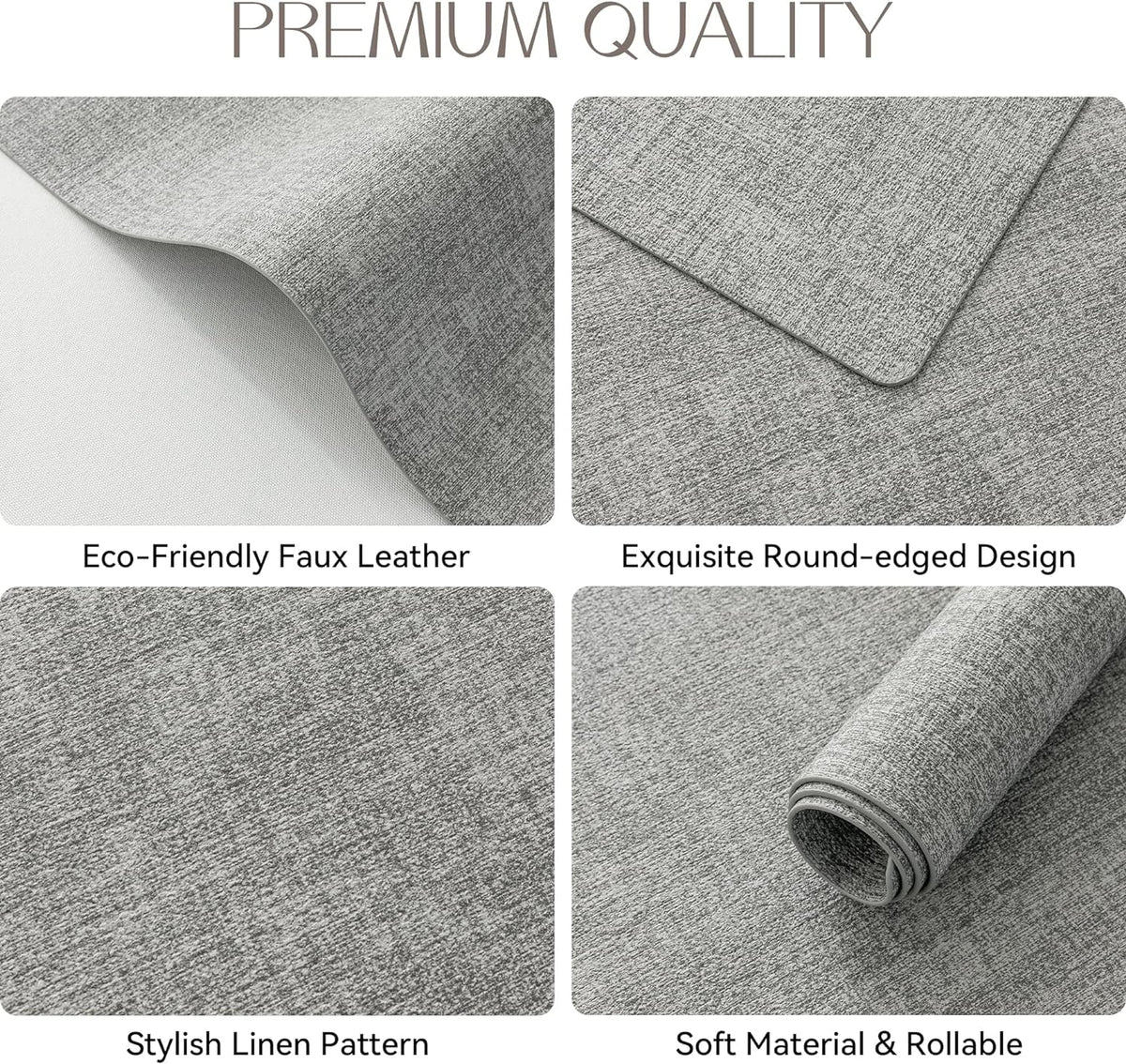 Romanstile Vinyl Placemats Set of 6-12 X 18 Inch - Heat Resistant Place Mats 100% Waterproof
