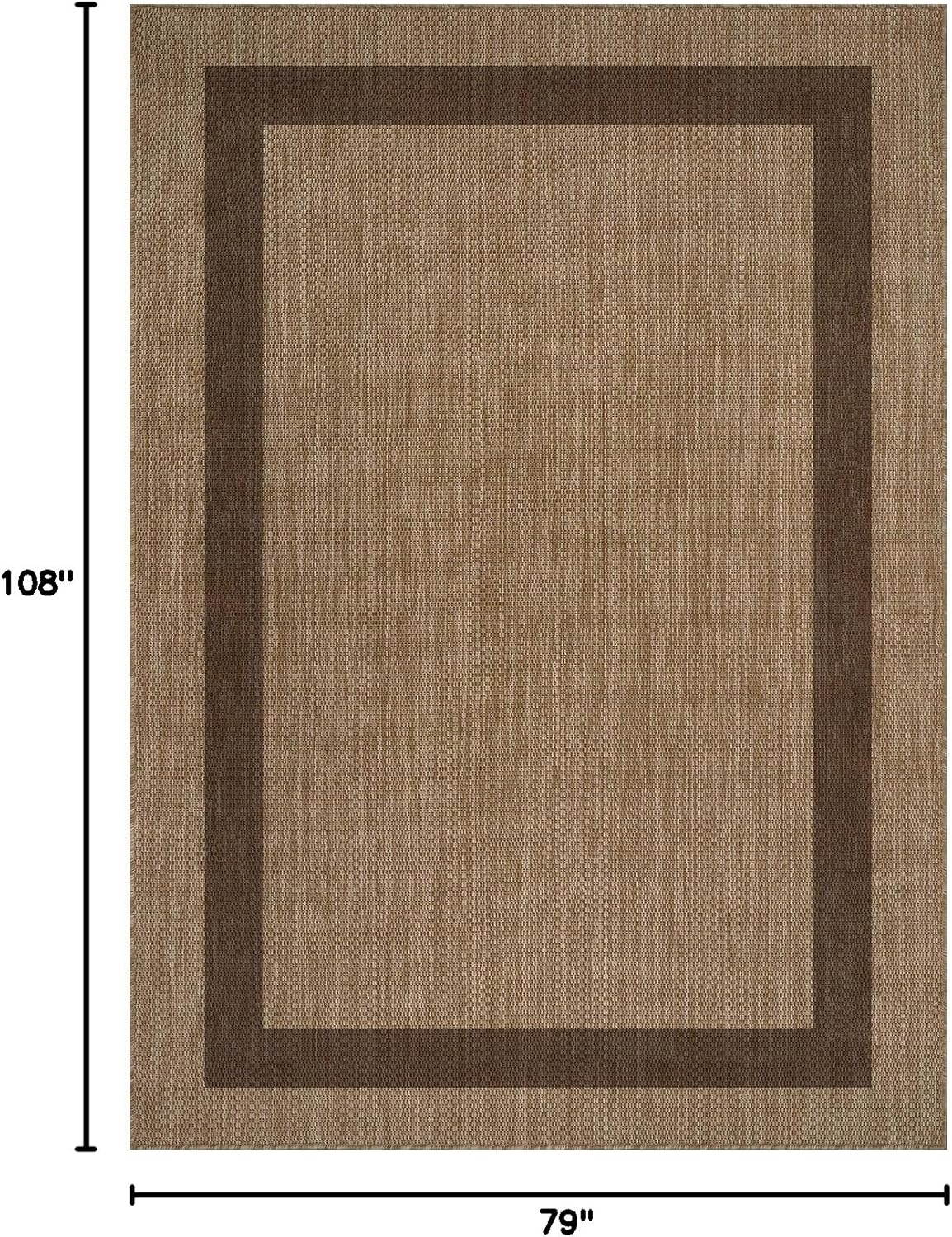 CAMILSON Outdoor Rug 6x9 - Modern Outside Rugs for Patios Porches Waterproof Durable Washable