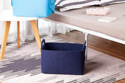 Minoisome Storage Basket Felt Storage Bin Collapsible& Convenient Box Organizer with Carry Handles