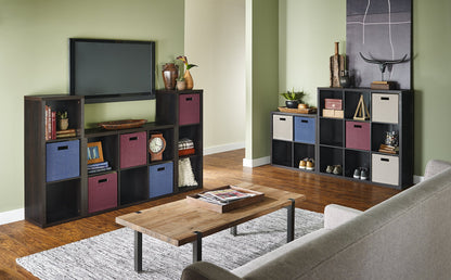 ClosetMaid 3 Cube Storage Shelf Organizer Bookshelf with Back Panel, Easy Assembly, Wood, Black
