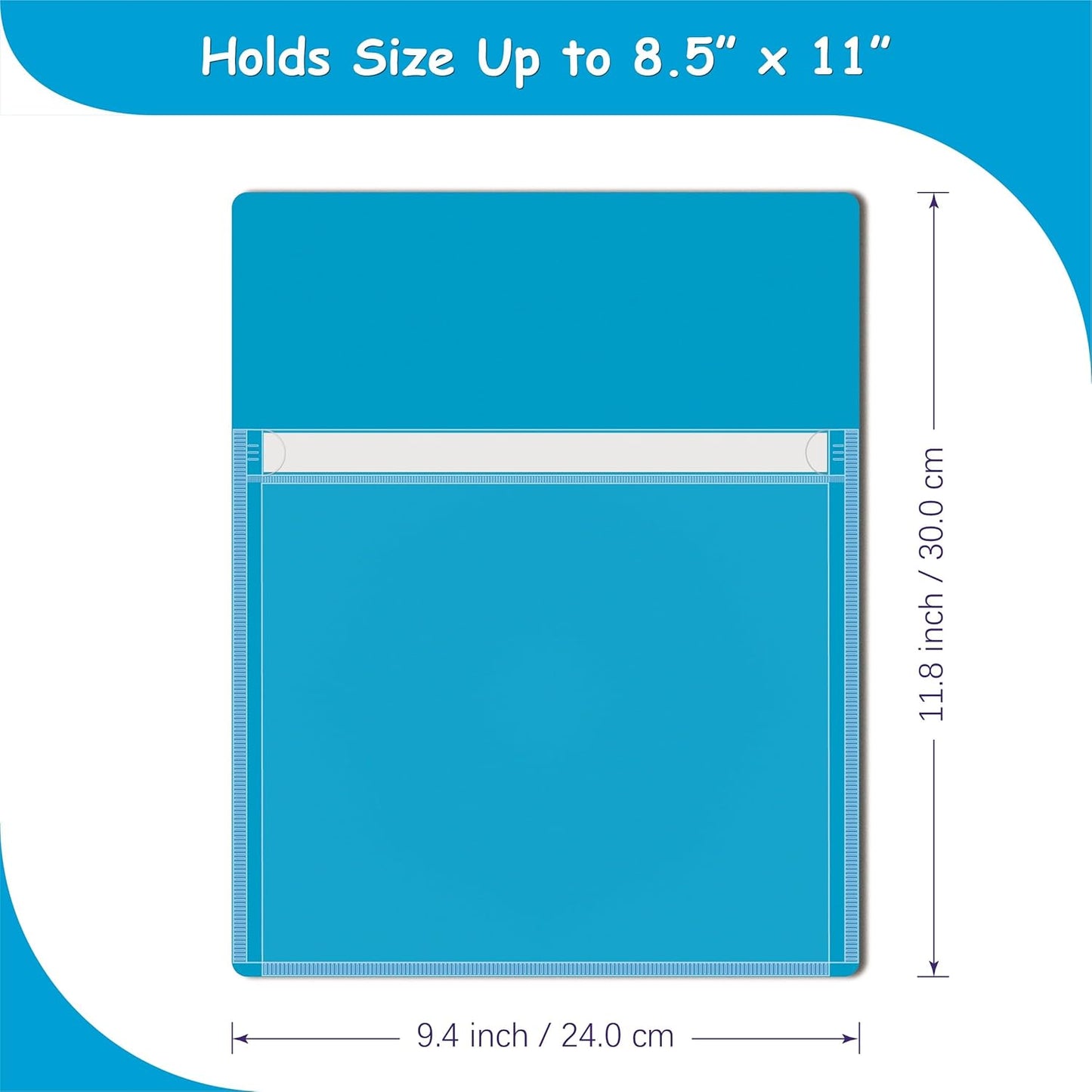 Magnetic Pocket 4 Pack – Self-Adhesive Magnetic Storage Pouch for Documents, Notes & Tools, Strong