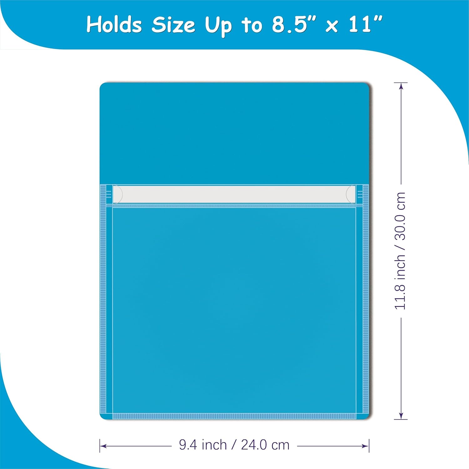 Magnetic Pocket 4 Pack – Self-Adhesive Magnetic Storage Pouch for Documents, Notes & Tools, Strong