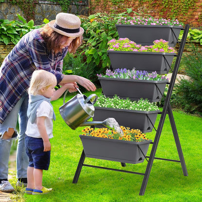 S AFSTAR 5-Tier Vertical Garden Planter, 5-Layer Raised Garden Bed with 5 Detachable Planter Boxes