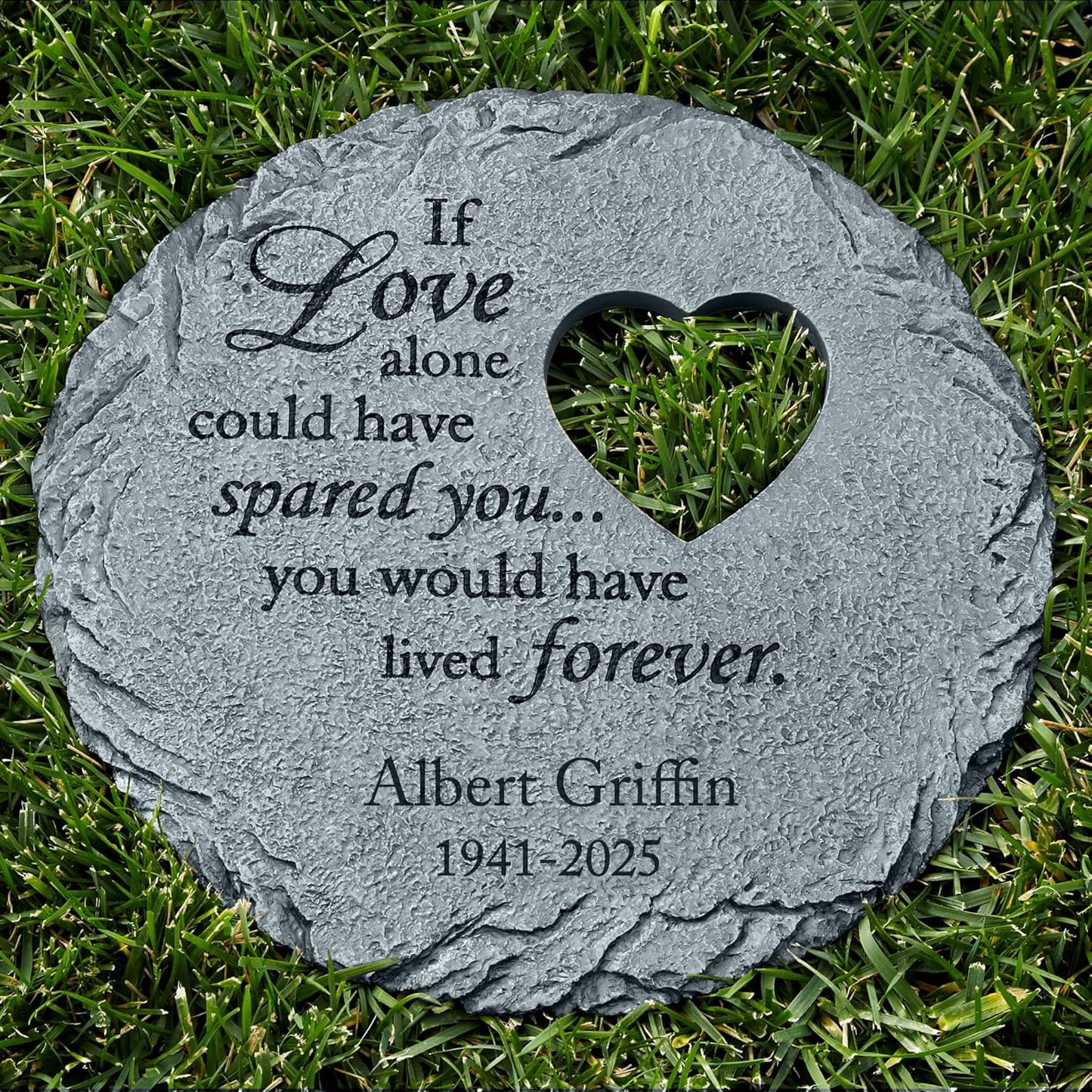 Let's Make Memories Personalized Memorial Stone - Sympathy Garden Marker - Durable