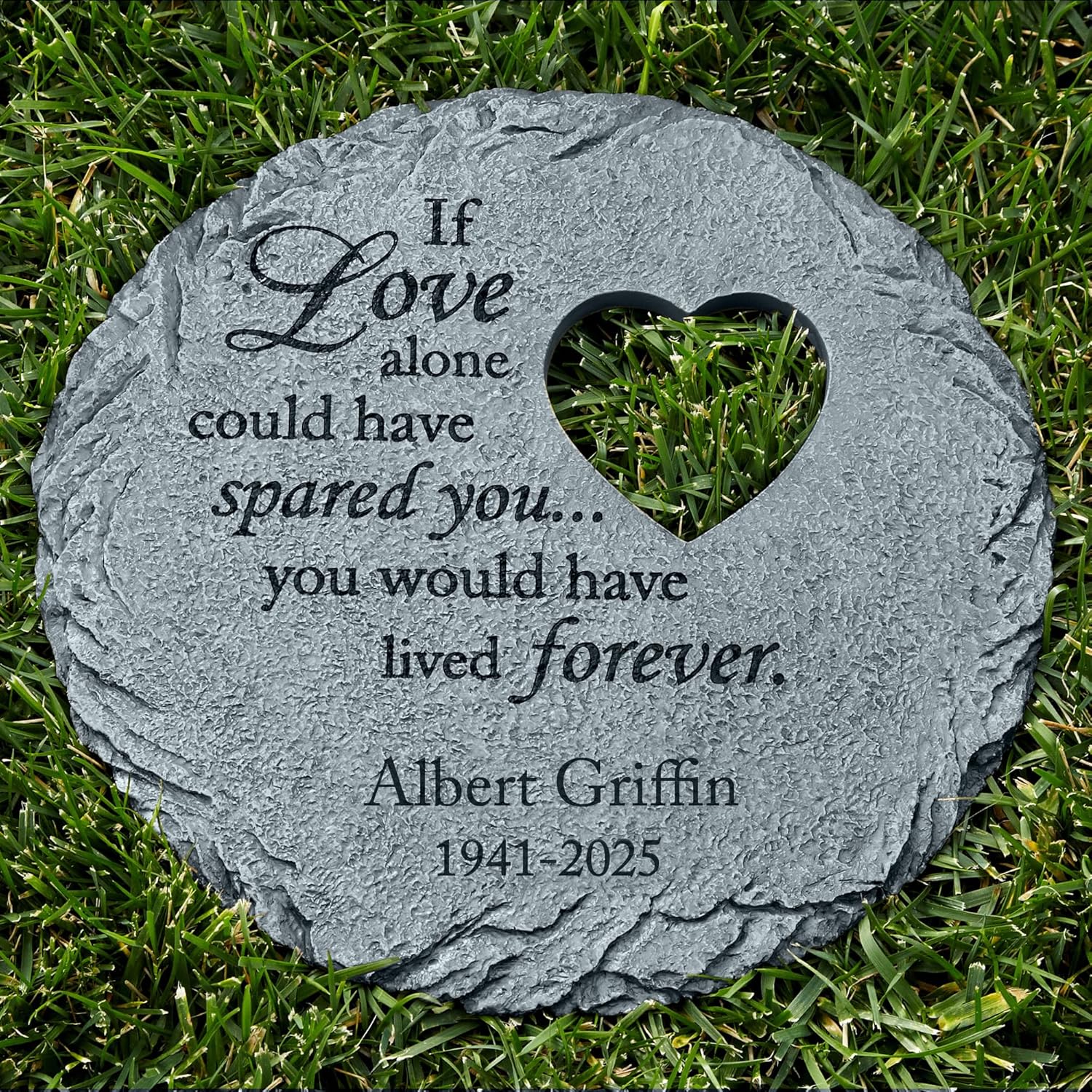 Let's Make Memories Personalized Memorial Stone - Sympathy Garden Marker - Durable