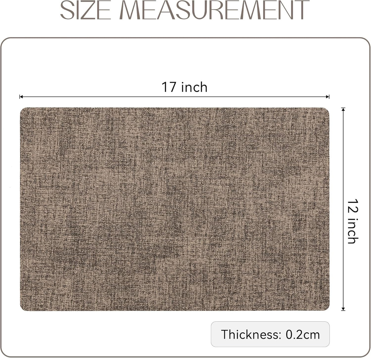 Romanstile Vinyl Placemats Set of 8-12 X 18 Inch - Heat Resistant Place Mats 100% Waterproof