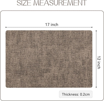 Romanstile Vinyl Placemats Set of 8-12 X 18 Inch - Heat Resistant Place Mats 100% Waterproof