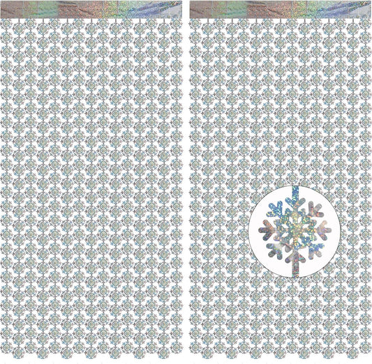 Silver Snowflake Fringe Curtain - GREATRIL Winter Onederland Streamers Backdrop with Sparkling
